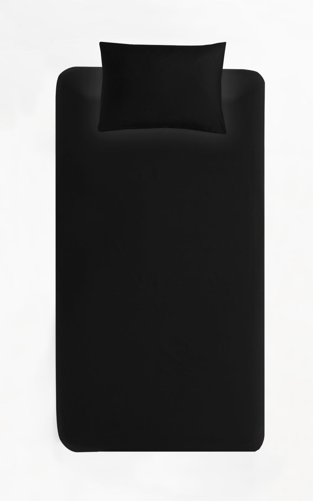 Siyah Pamuklu Lastikli Çarşaf Seti 120*200 cm Tek Kişilik